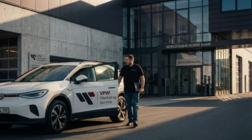 Ein Mitarbeiter Aussendienst Steigt Einer Dokumentenmappe 4k 16